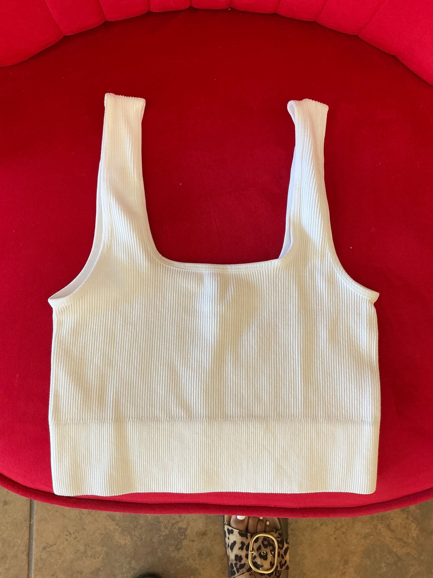 White ribbed tank