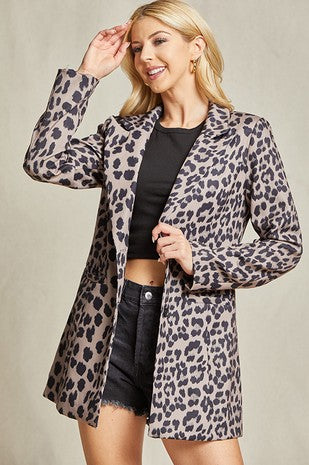 Leopard Blazer