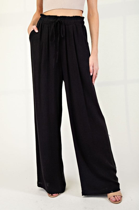 Linen Pants Black