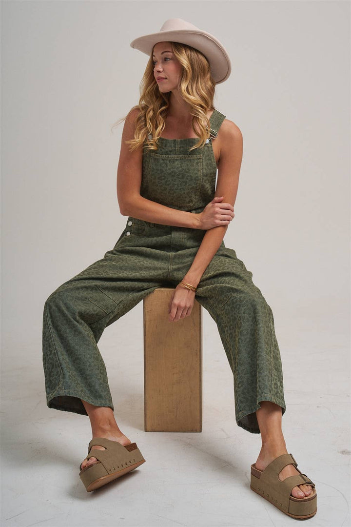 VINTAGE LEOPARD OVERALL JUMPSUIT