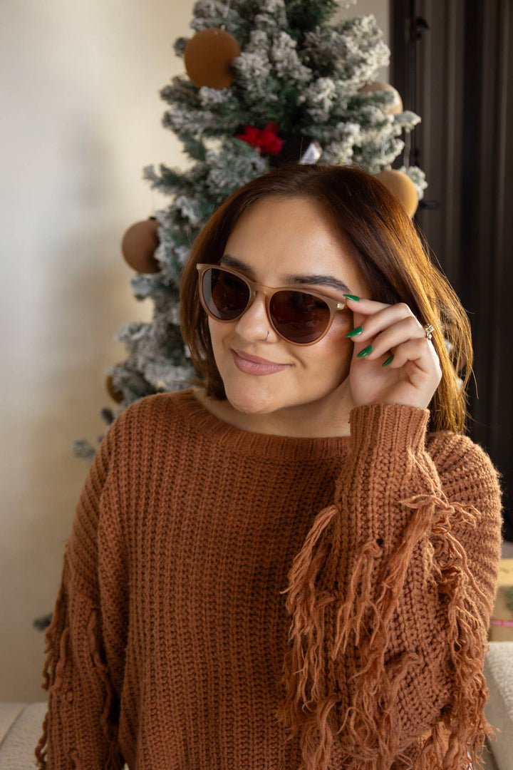 Midnight - Women's Polarized Medium Horn Sunglasses