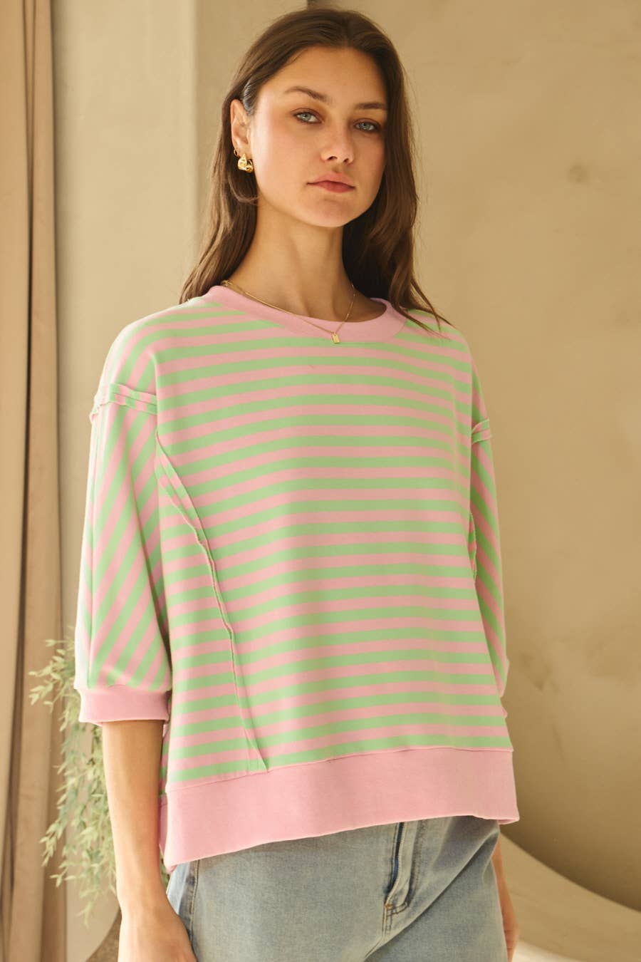 Striped Knit Top