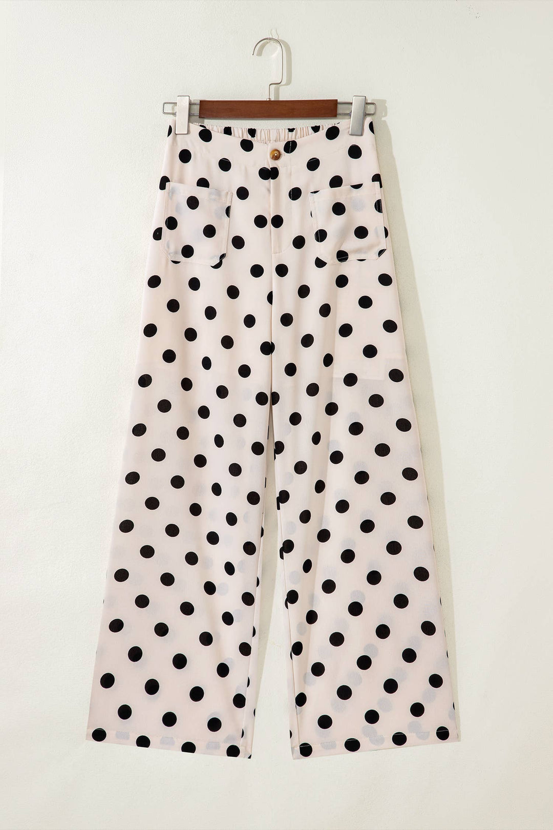 Polka Dot Patched Pocket Ankle Loose Pants S-4X