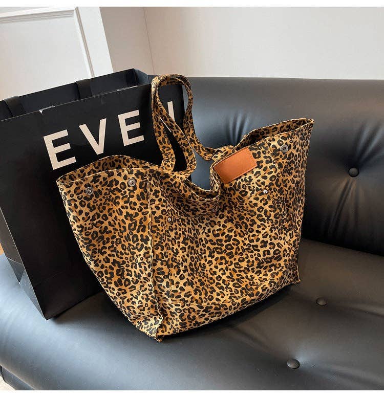 Leopard Print Large Capacity Tote Bag