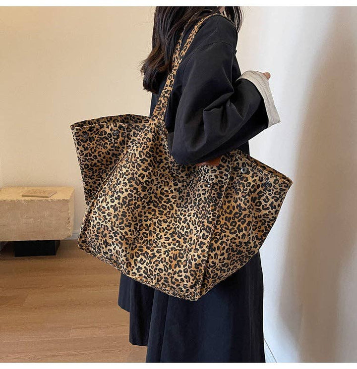 Leopard Print Large Capacity Tote Bag