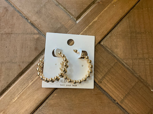 Gold beaded earrings
