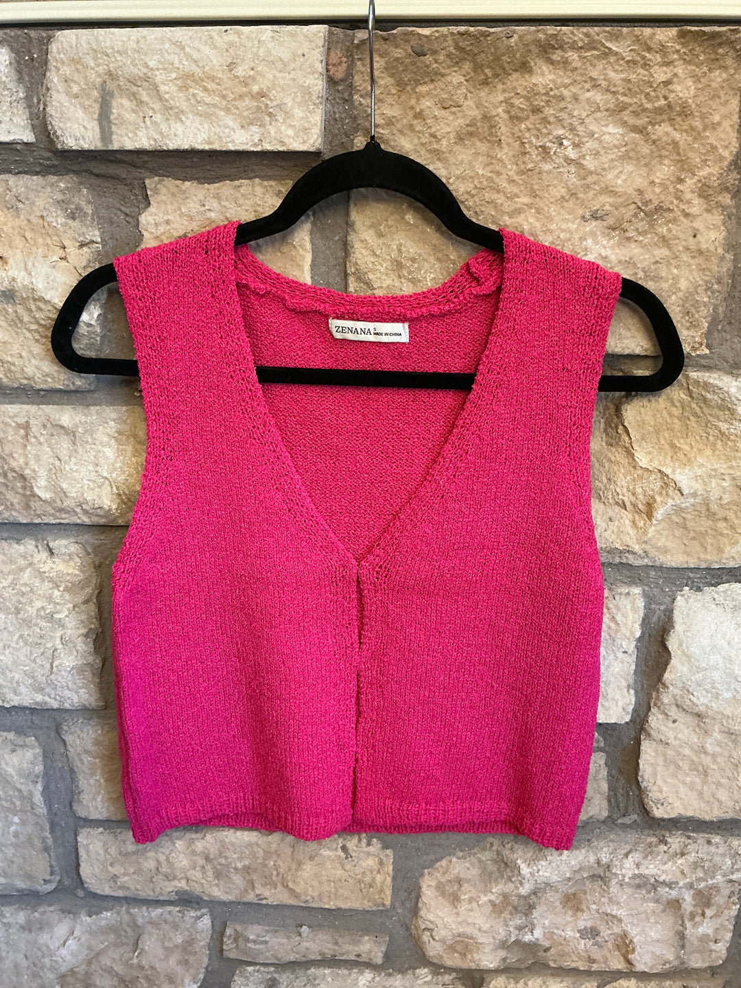 HotPink Hook and Eye Sweater Vest