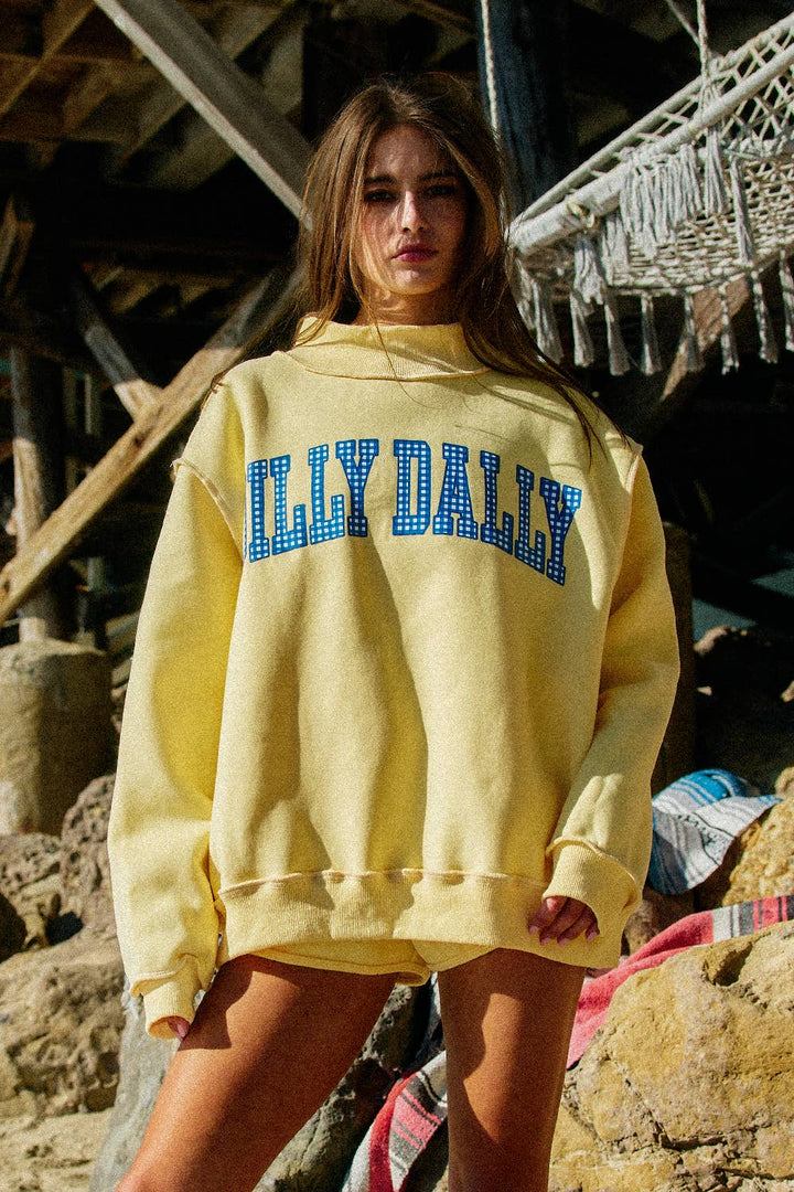DILLYDALLY2 | Reversible Mockneck Sweatshirt