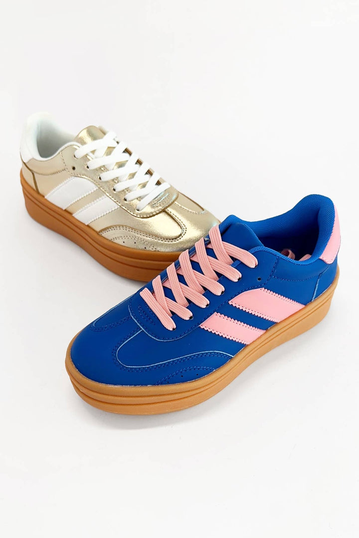 TOPPING-03 DOUBLE STRAP DESIGN PLATFORM SNEAKERS