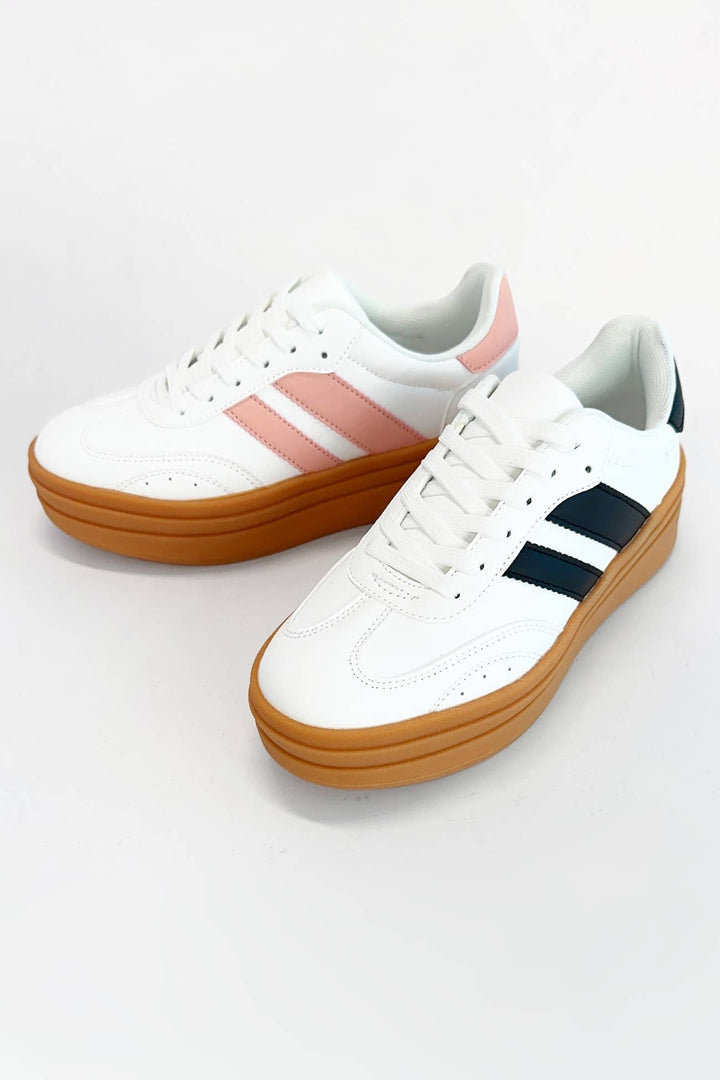 TOPPING-03 DOUBLE STRAP DESIGN PLATFORM SNEAKERS