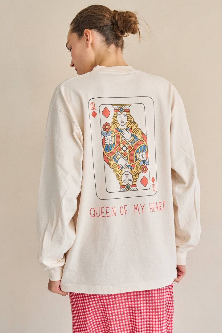 QUEEN OF MY HEART LONG SLEEVE TEE