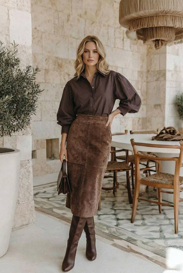 Short Puff Sleeve Button Down Shirt Top