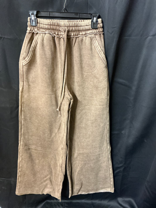Wide Leg Sweatpants with Pockets - Mocha