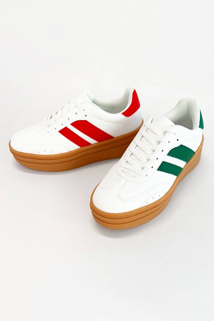 TOPPING-03 DOUBLE STRAP DESIGN PLATFORM SNEAKERS