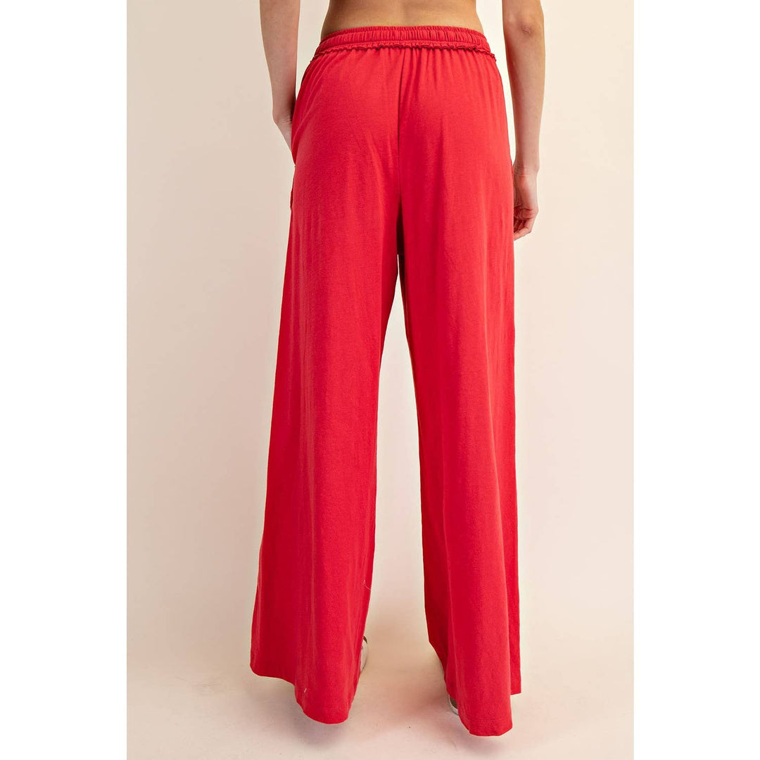COTTON SLUB LOUNGING WIDE PANT