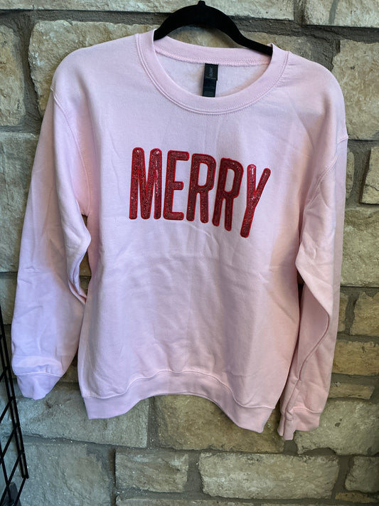 Pink MERRY Sweatshirt