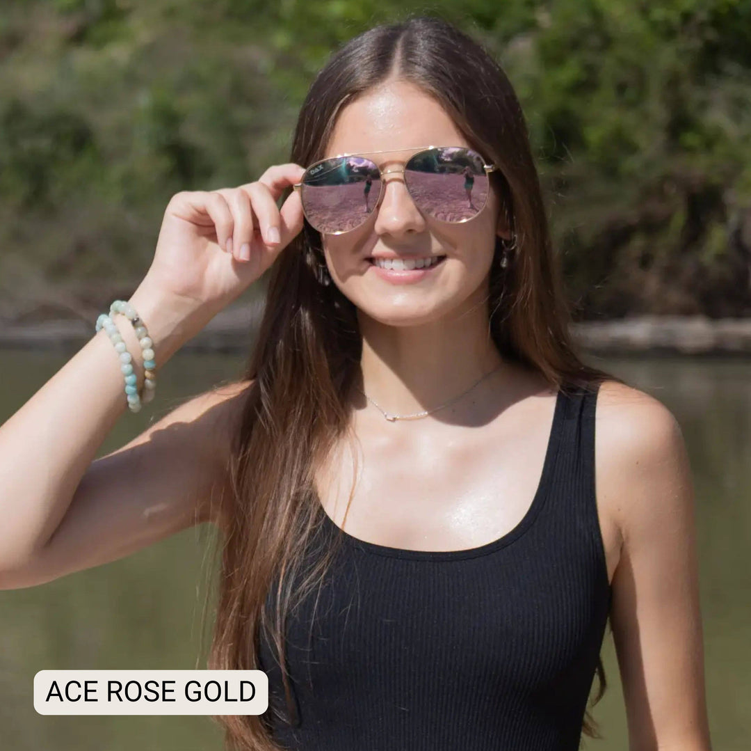Unisex Aviator Sunglasses – Polarized Hair-Friendly Favorite