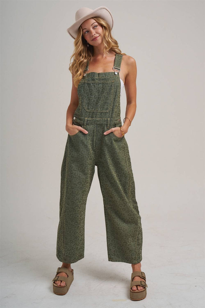 VINTAGE LEOPARD OVERALL JUMPSUIT