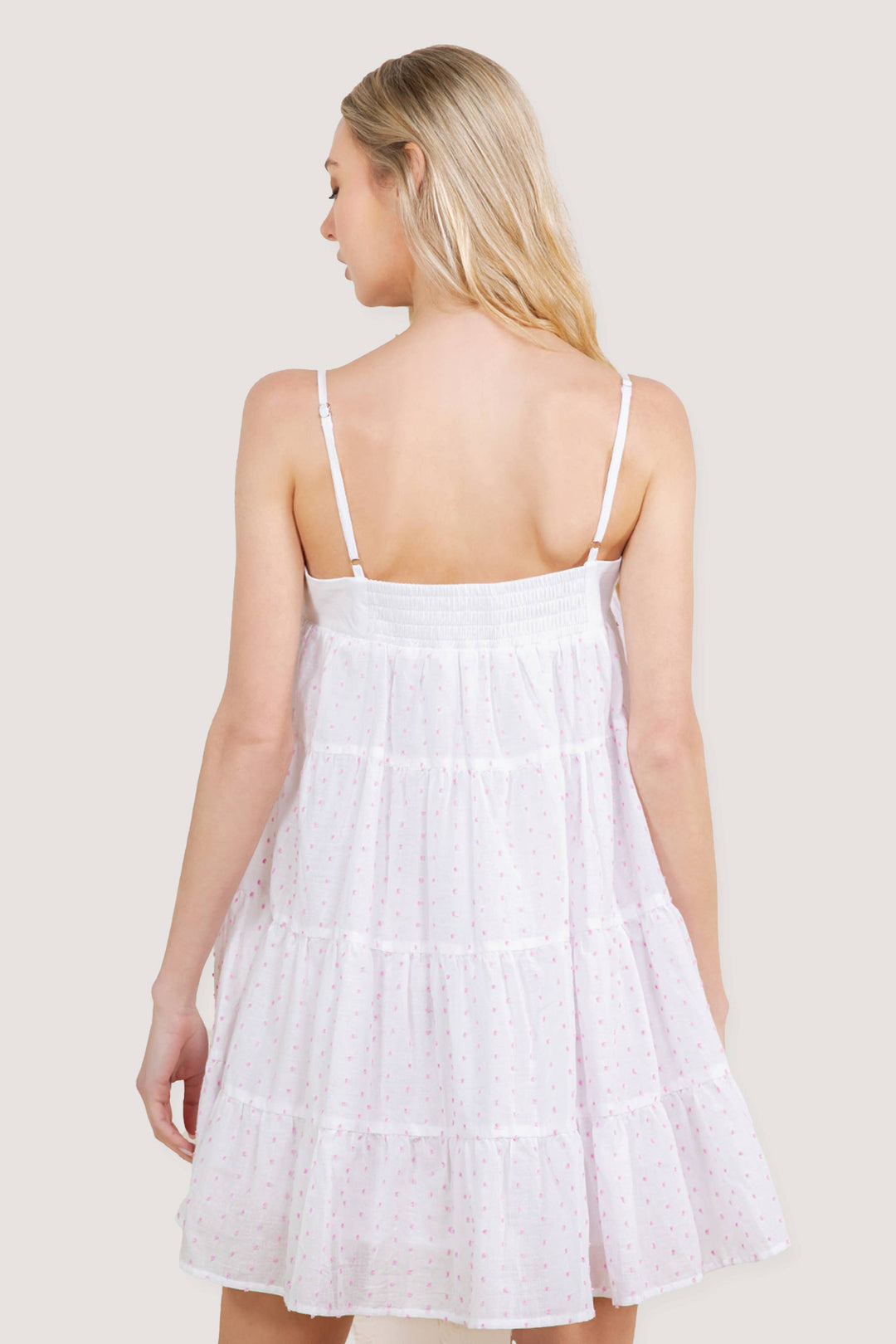 Bow Front Tiered Babydoll Mini Dress