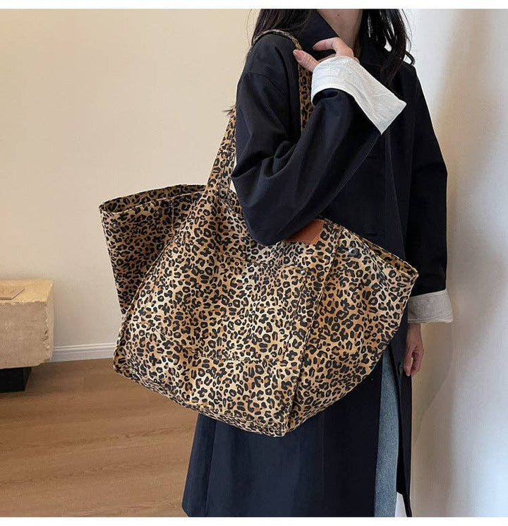Leopard Print Large Capacity Tote Bag