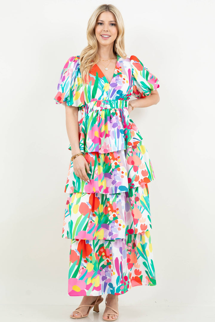 Floral Tiered Dress
