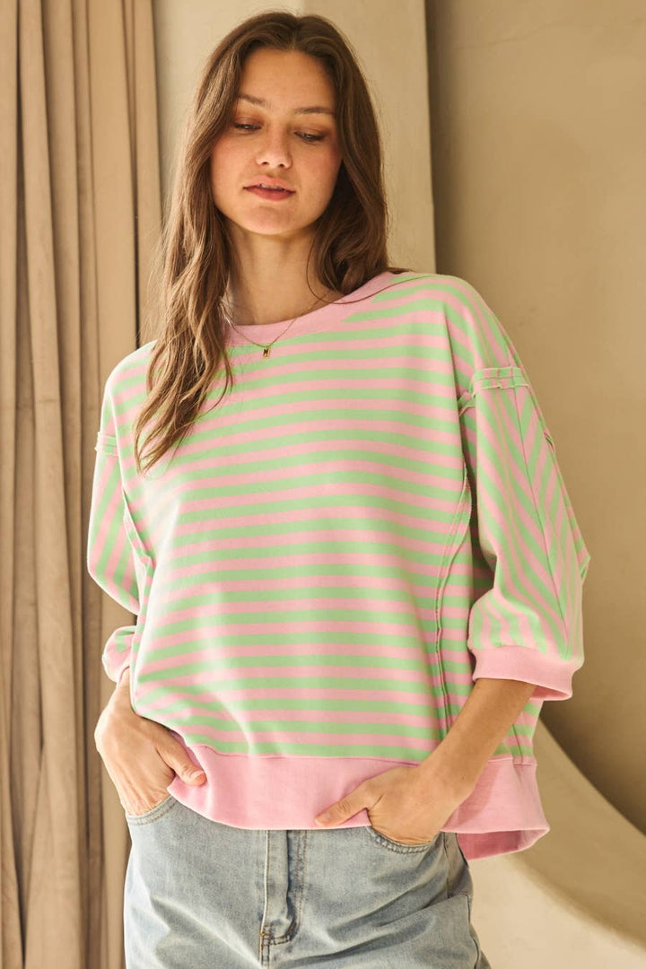 Striped Knit Top