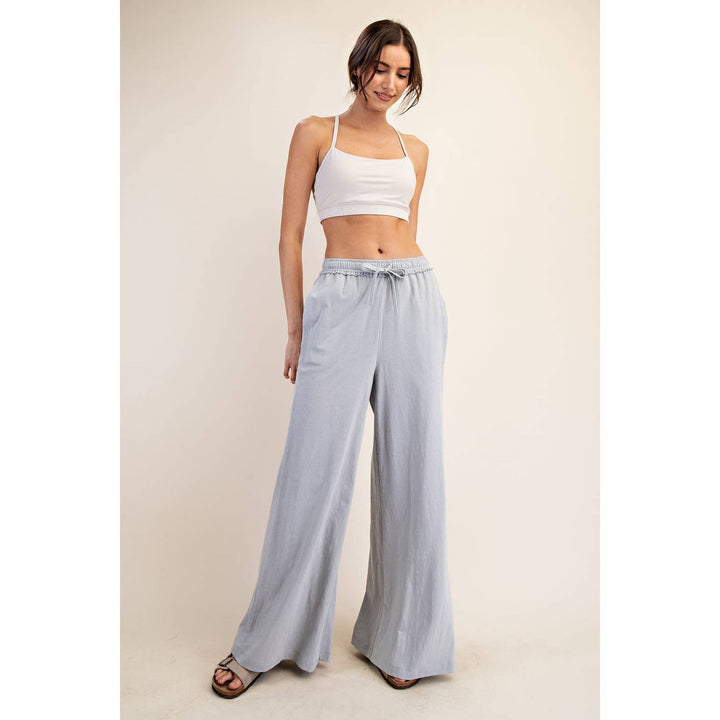 COTTON SLUB LOUNGING WIDE PANT