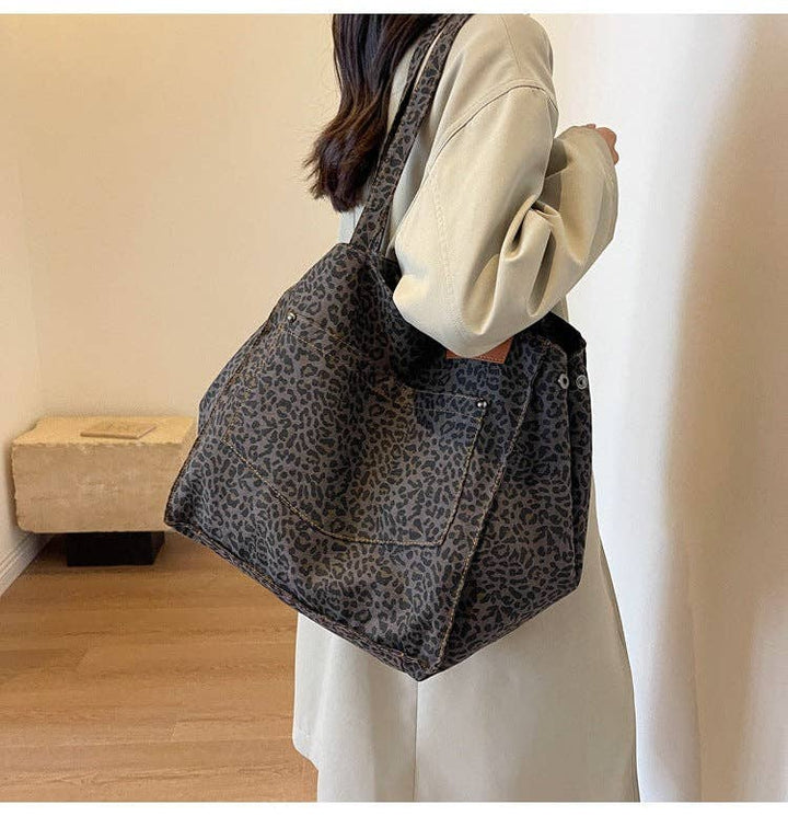 Leopard Print Large Capacity Tote Bag