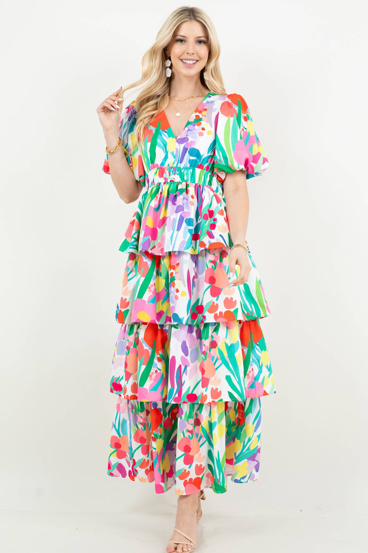 Floral Tiered Dress