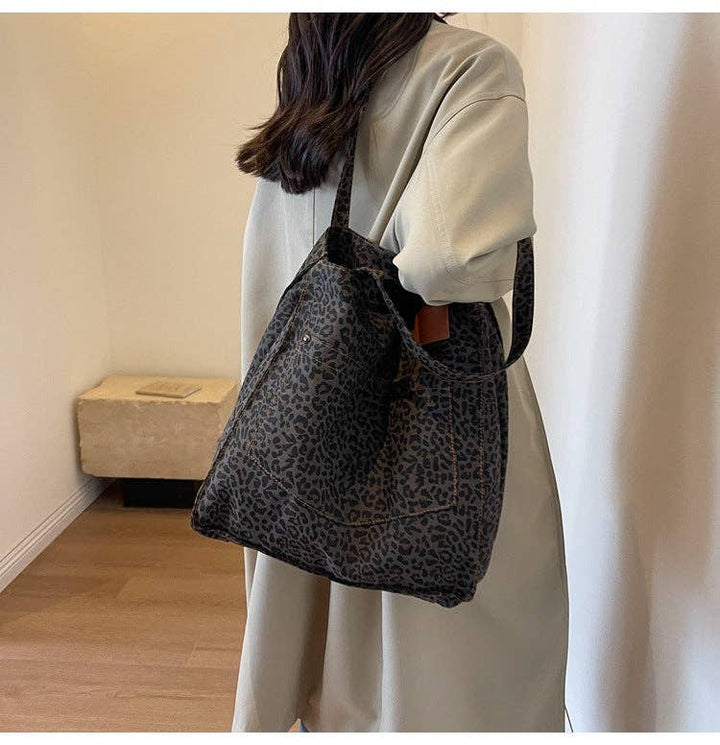 Leopard Print Large Capacity Tote Bag