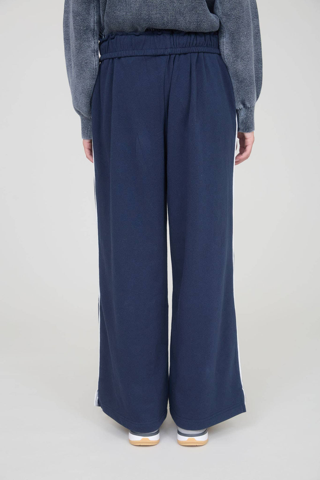 FOLD OVER DRAWSTRING WAIST WIDE LEG LOUNGE PANTS