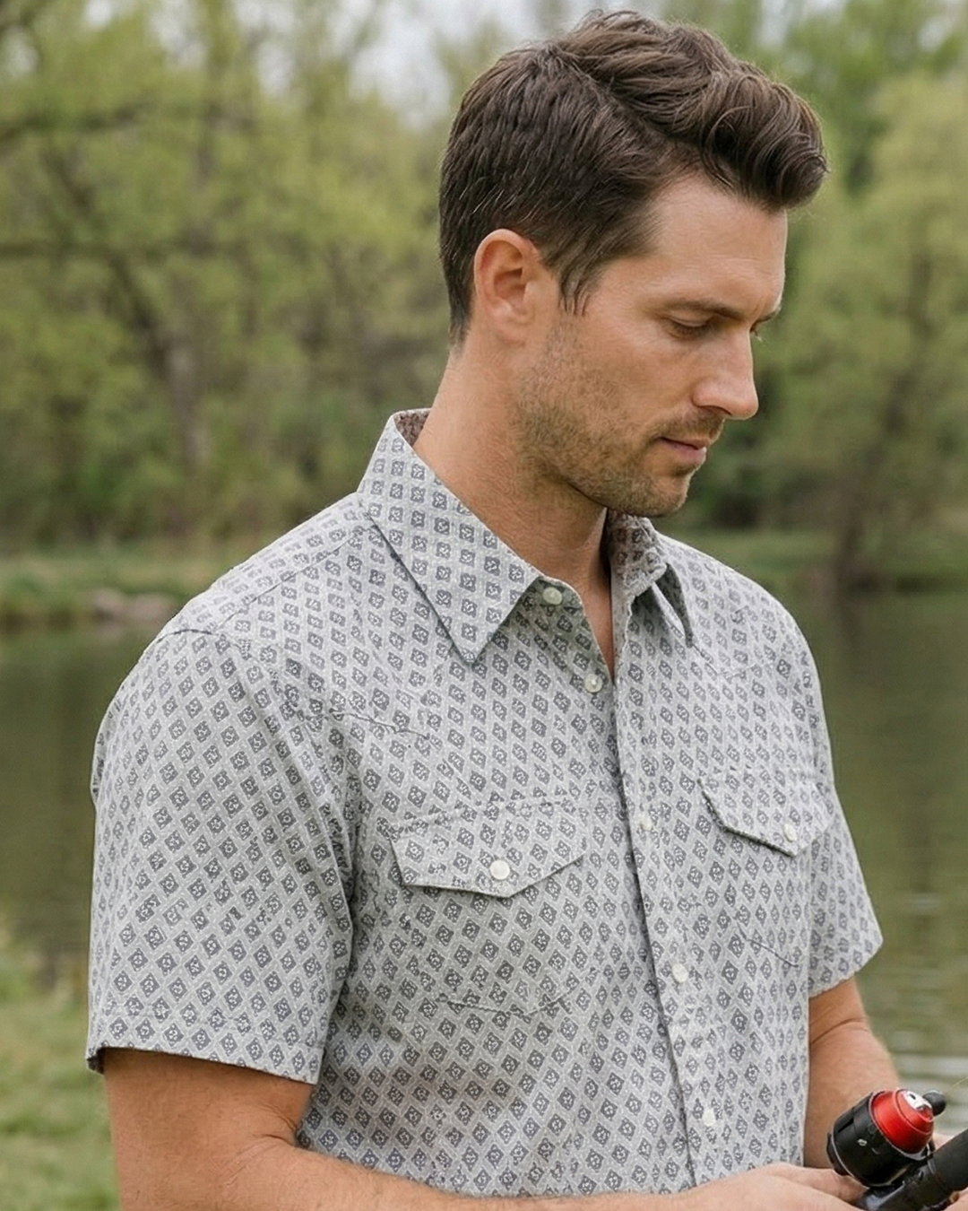 Men's Western Fishing shirts with Snaps