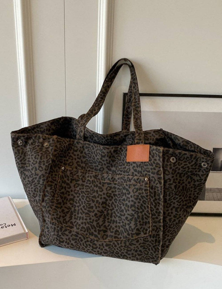 Leopard Print Large Capacity Tote Bag