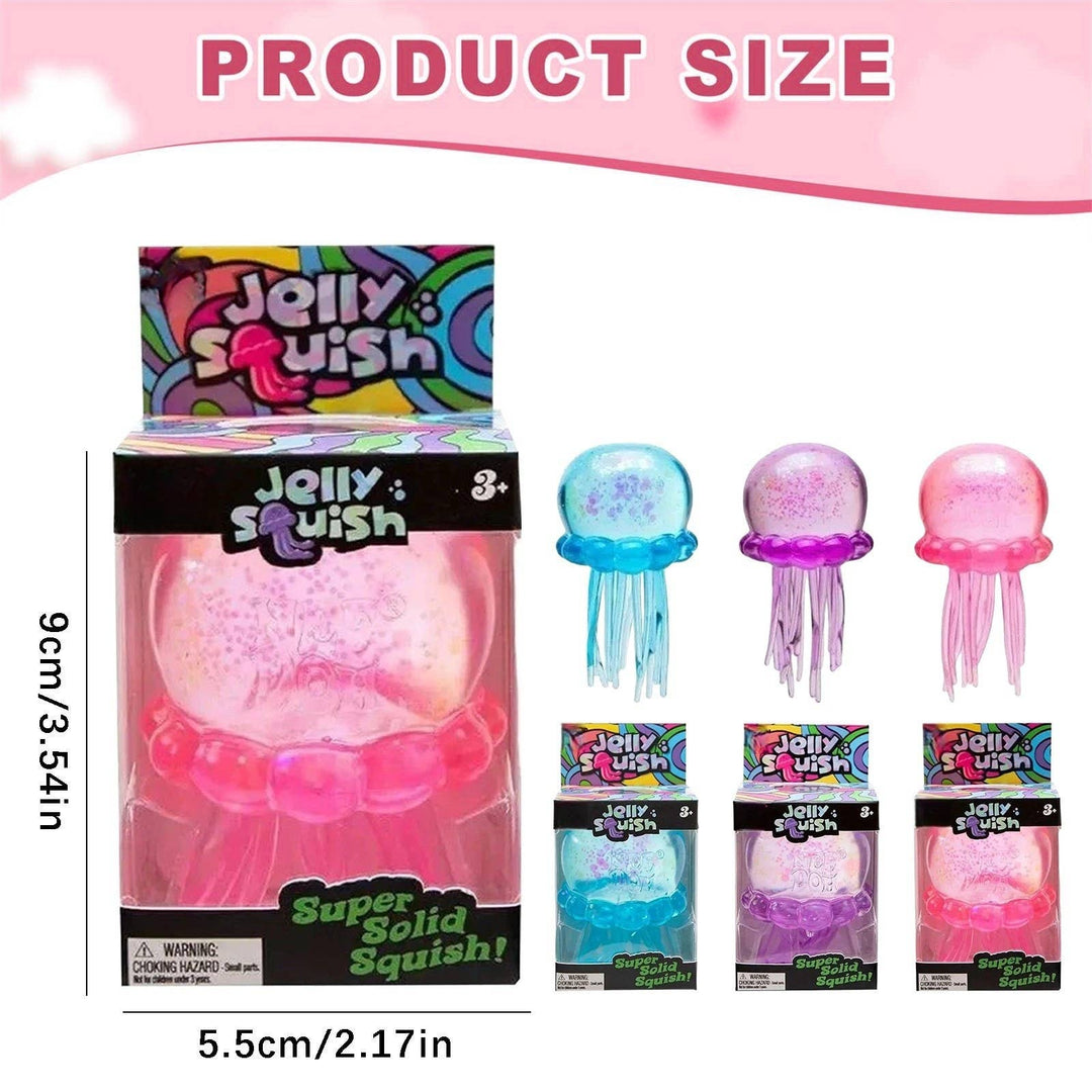 Nice Cube and Jellyfish Squishy Sensory Stress Relief Toys in Box Squeeze Fidget Toy