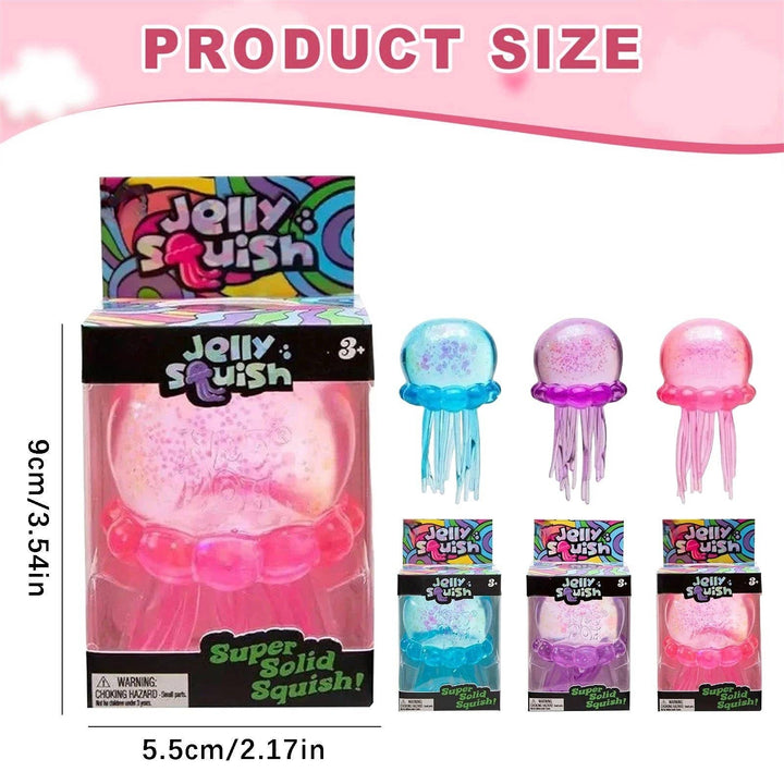 Nice Cube and Jellyfish Squishy Sensory Stress Relief Toys in Box Squeeze Fidget Toy