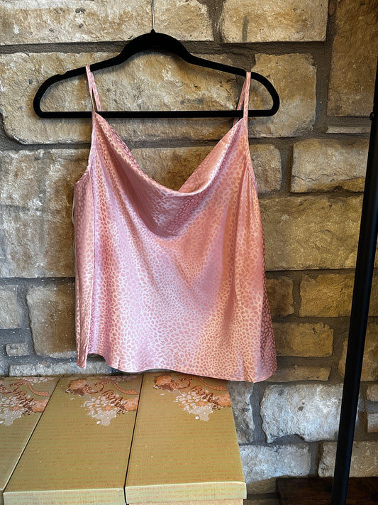 Leopard Print Cowl Neck Camisole