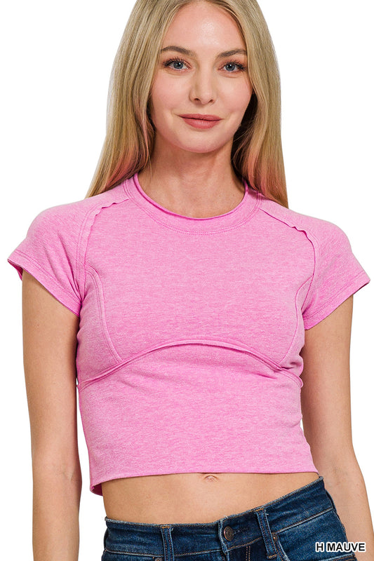 Fitted Top - Hot Mauve