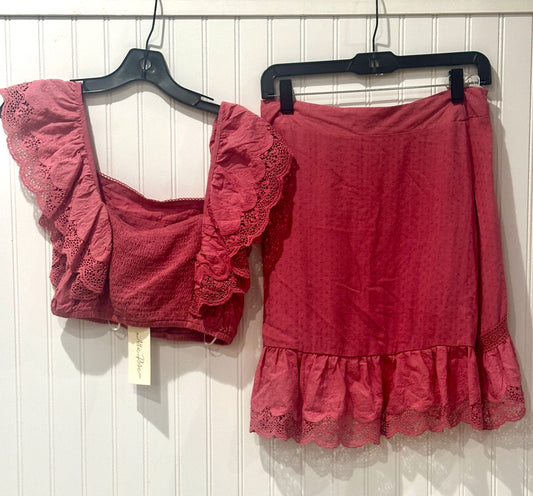 Dusty pink 2 piece skirt and top