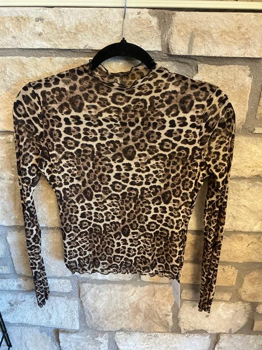 Leopard Sheer top