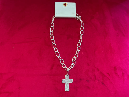 Silver cross necklace