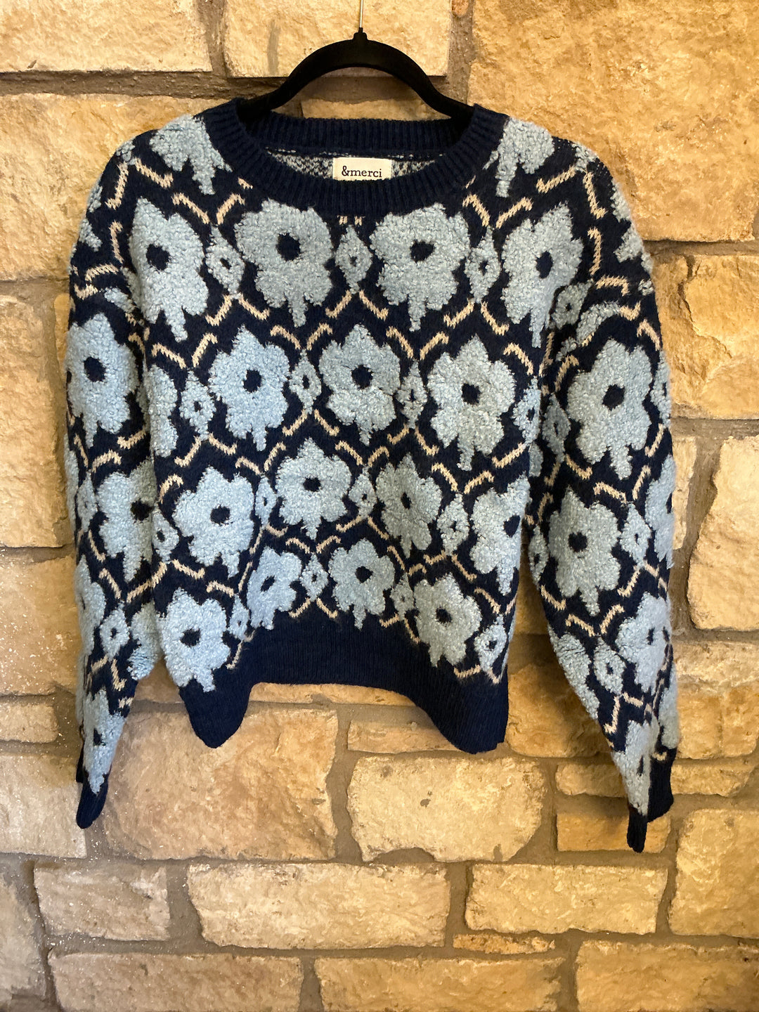 Blue Flower Sweater