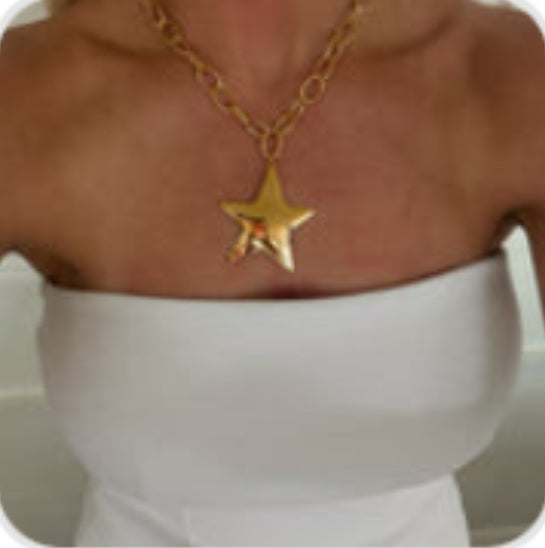 Star necklace gold water resistant