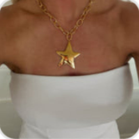 Star necklace gold water resistant