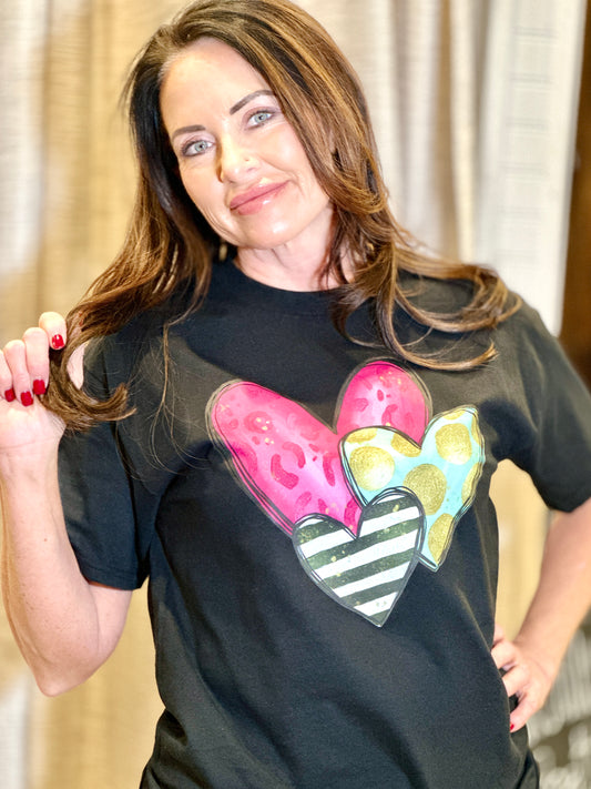 Wimsical Hearts Valentine Tee