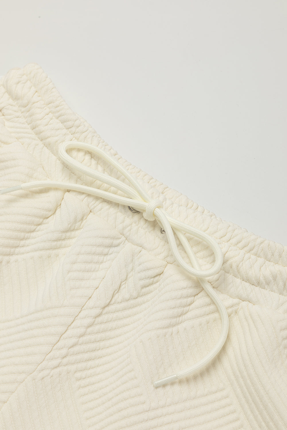 Cream Textured Short Set