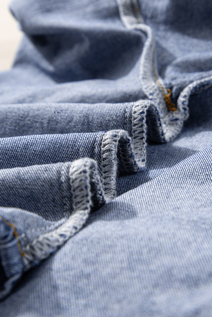 3/4 Sleeve Denim Blouse