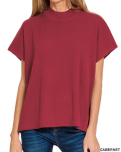 Mock Neck Boxy Sweater