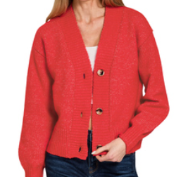 button front sweater cardigan