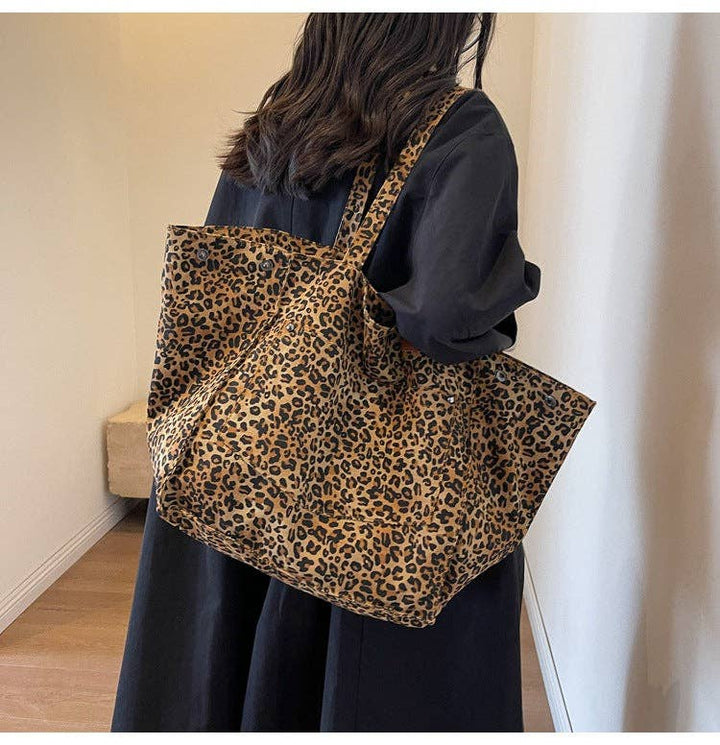 Leopard Print Large Capacity Tote Bag