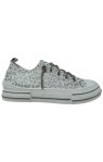 Aman - Silver /white leopard sneaker